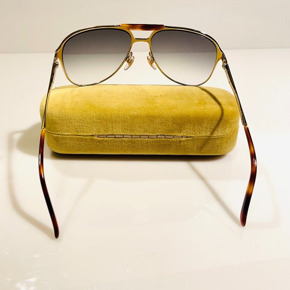 GUCCI AVIATOR SUNGLASSES W/CASE - Picture 3 of 4